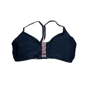 Xhilaration Bikini Top D/DD Navy Pink Tribal Strappy Swimwear